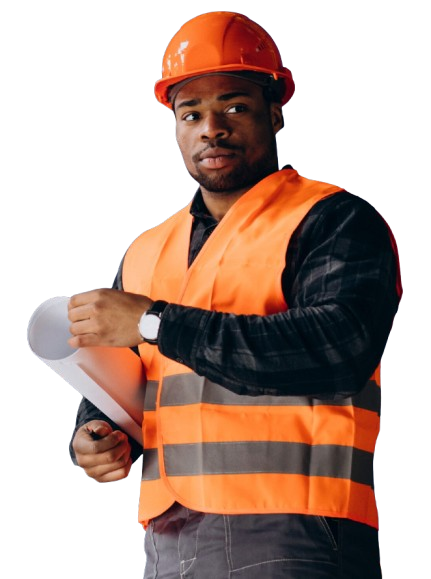 African american worker standing uniform wearing safety hat factory scaled removebg preview